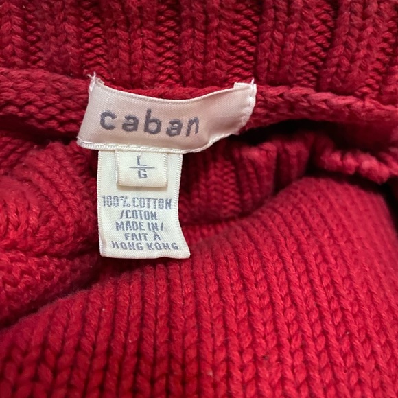 Caban (Club Monaco) Ladies red sweater - Picture 5 of 5